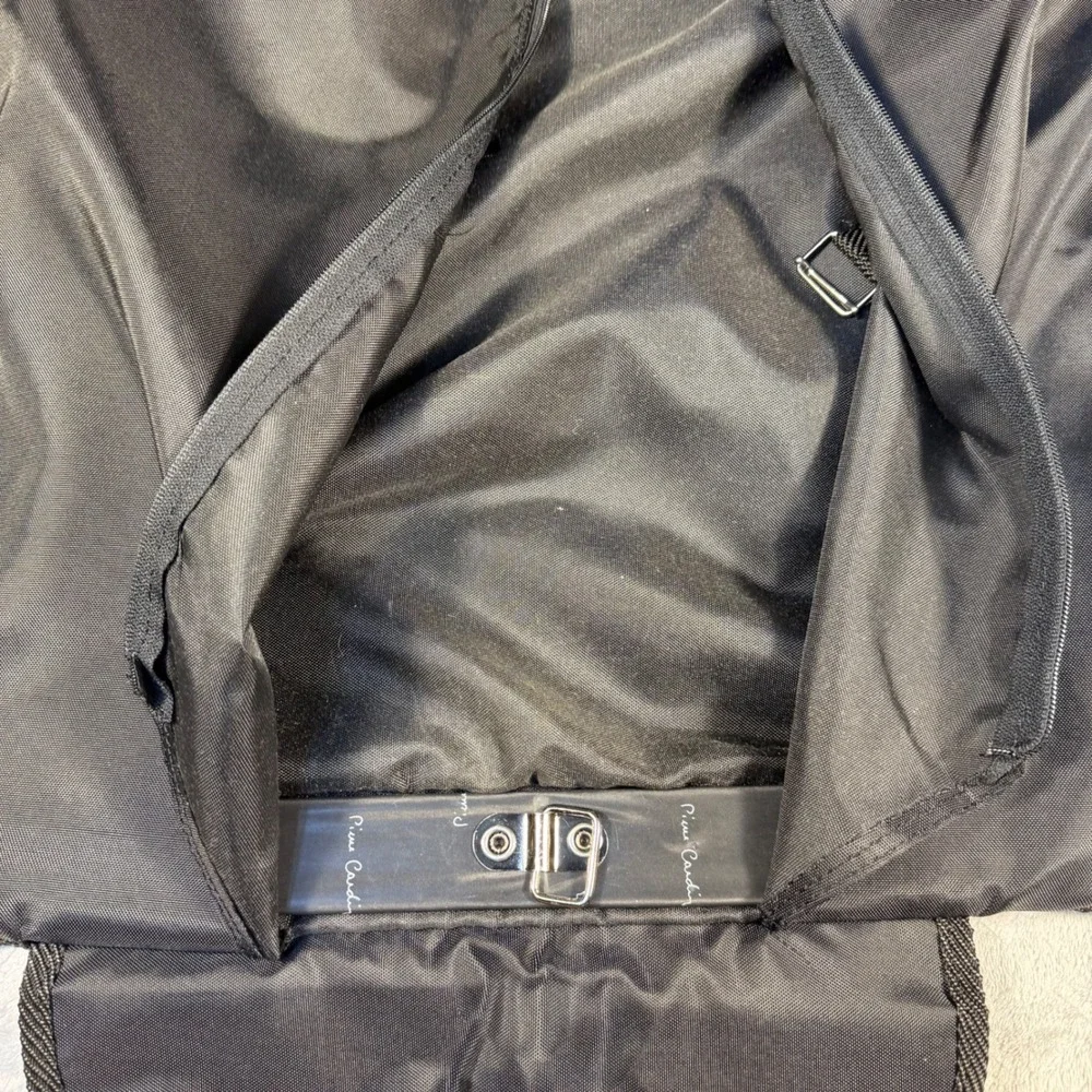 Pierre Cardin‎ Garment Bag Black Hanging Suit Travel Luggage Vintage Nylon